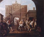 William Hogarth, At the city gate of Calais